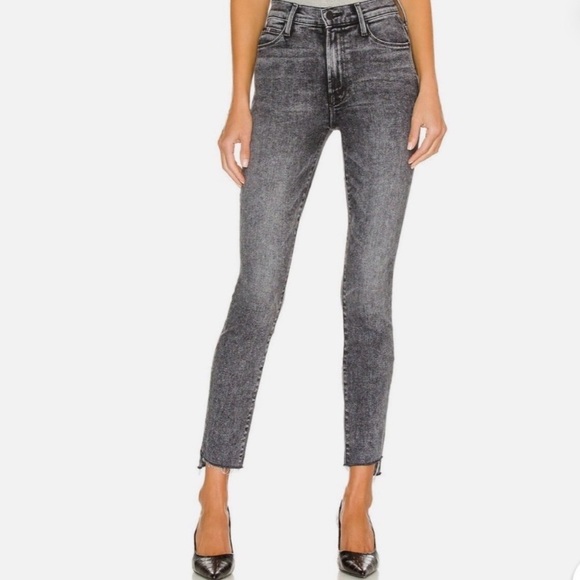 MOTHER The Stunner Zip Ankle Step Fray Jeans in Train Stops Sz 24 Skinny Jean - Picture 1 of 12